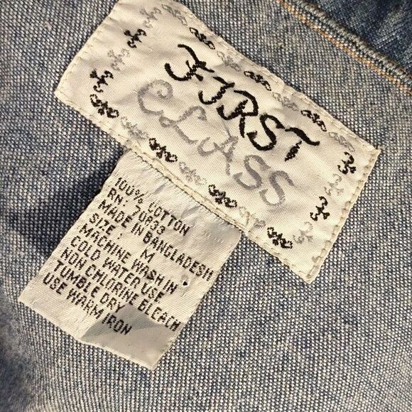 First Class Embellished Denim Women's Vest - Picture 6 of 7